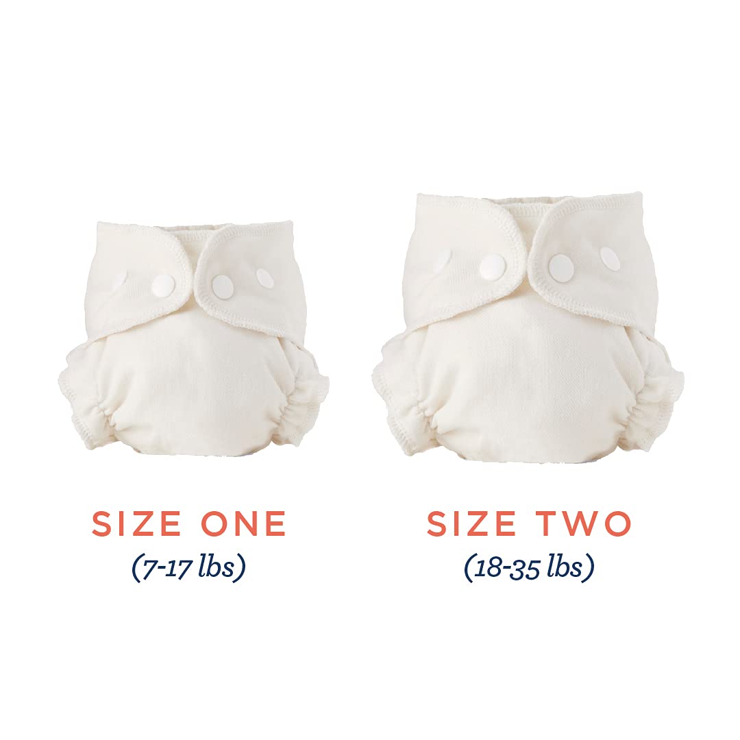 Esembly Cloth Diaper Inner, Trim-Fitting, Certified Organic Cotton, Reusable and Absorbent Leak-Proof Diapers with Snap Closure for Eco-Friendly Diapering, 3-Pack Size 2 (18-35lbs) - Image 4
